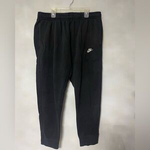 Black ankle cuffed Nike sweatpants